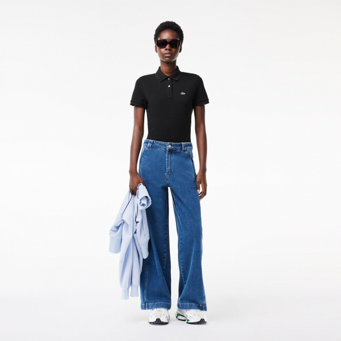 Polo regular fit en petit piqué de coton souple