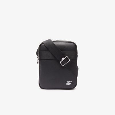Sacoche Lacoste avec poche plate et marquage contrasté